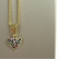 Colar Pingente Coração com Zircônia Multicolor Banhado em Ouro 18k - Dourado