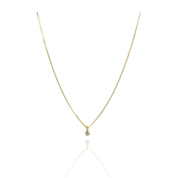 Choker Com Ponto De Luz Banhado em Ouro 18k - Dourado