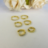 Trio de Brincos de Argolinha Fino Banhado em Ouro 18k - Dourado