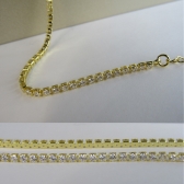 Pulseira Em Corrente De Zircônias Banhado em Ouro 18k - Dourado