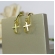 Brinco Argolinha com Cruz Banhado em Ouro 18k - Dourado