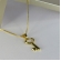 Colar Pingente de Chave Banhado em Ouro 18k - Dourado